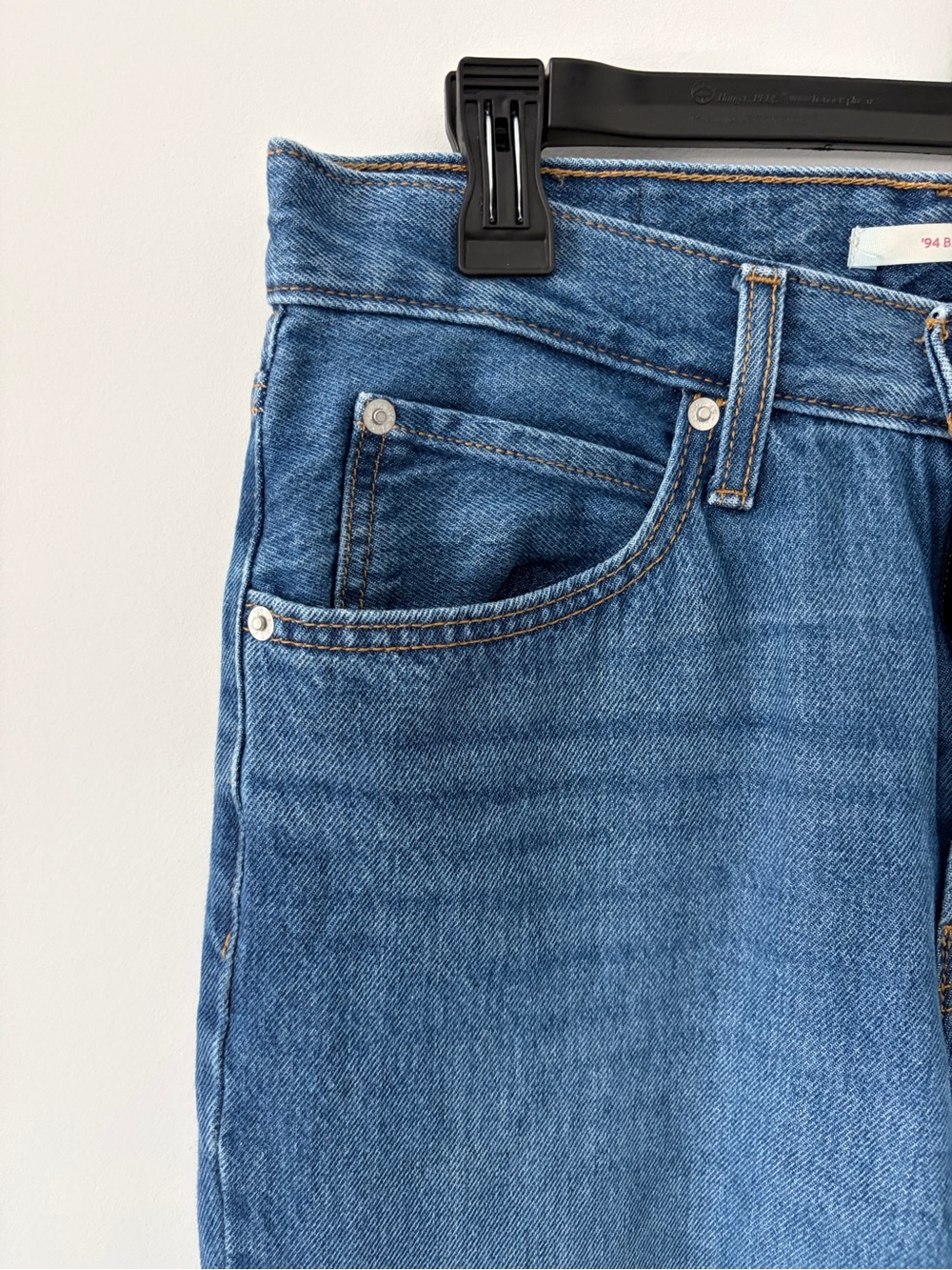 Levi’s ‘94 Baggy Wide Leg Medium Wash Blue Denim Jeans 27 - Picture 4 of 10